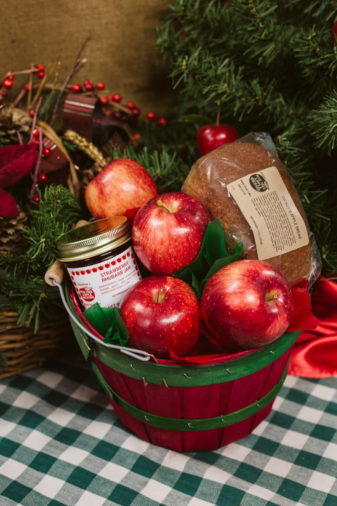 Pine tree apple orchard gift baskets