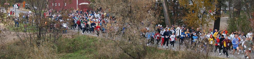 Marathon Runners Pine Tree Apple Orchard